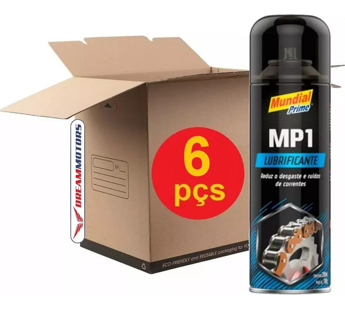 6x Lubrificante Óleo Spray Corrente Moto Mundial Prime Mp1