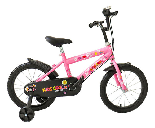 Bicicleta Rodada 18 Color Rosa Para Niña, Ruedas De Apoyo Tamaño Del Cuadro M