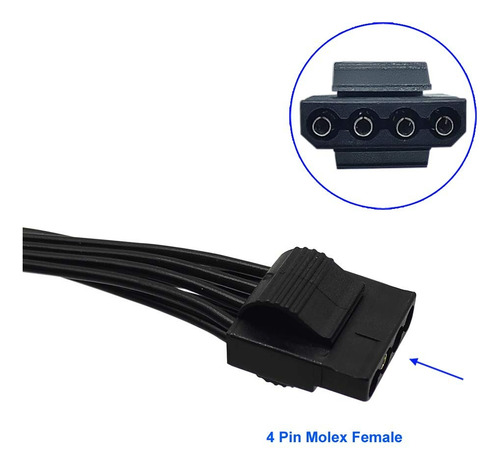 Cable Adaptador Hdd Molex De 5 Pines A 3 Pines Comeap