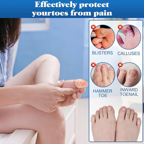 20 Pcs Protector Para Dedos De Los Pies, Protector De Gel