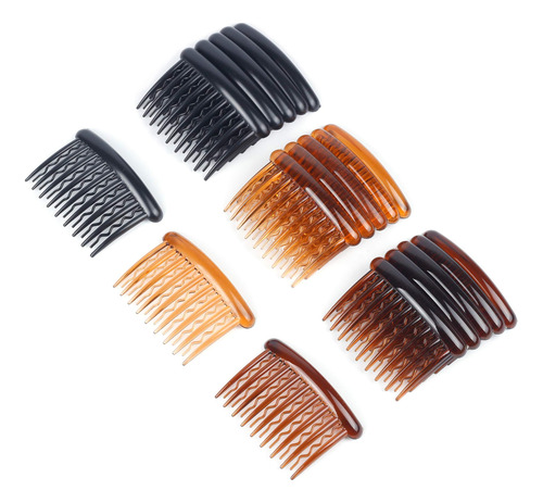 Wbcbec 18 Piezas De Dientes De Plastico Combs Combs Tortoise