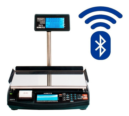 Balanza Kretz Aura Eco2 30kg Impresor De Ticket Bateria Bluetooth