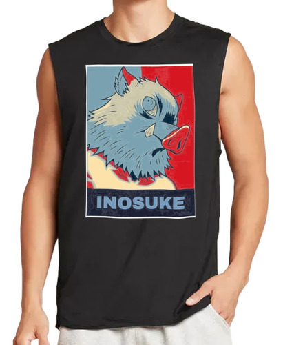 Playera Tank De Inosuke Hashibira Kimetsu No Yaiba 9830