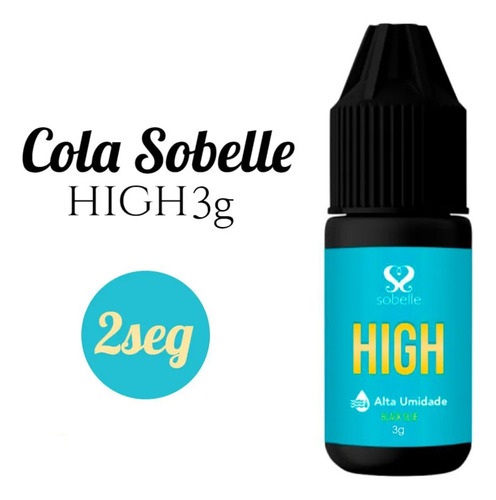 Pegamento para extensiones de pestañas Sobelle High Eyelle, 3 ml, color negro