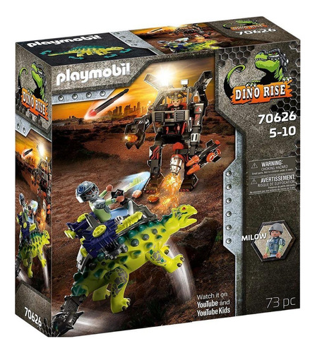 Playmobil Dino Rise - Saichania Invasão Do Robô 73 Pçs 70626