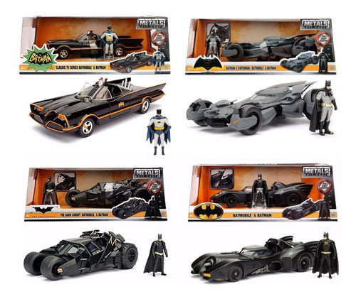 Batimovil Original Batman Metal Jada Escala 1/24