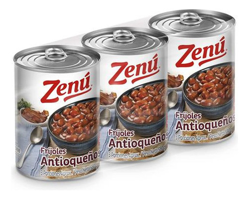 Zenu Frijoles Antioqueños 580g X 3 En Lata