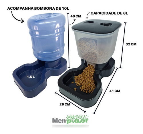 Imagem 2 de 6 de Kit Bebedouro E Tratador Para Cachorro Grande Porte Automat.