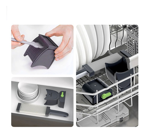 Cortadora De Carne Máquina Cuchillos Juego De Cocina Set Color Gris