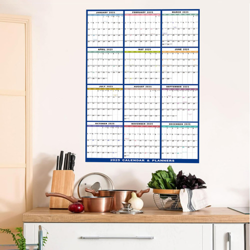 Calendario Con Adhesivo De Doble Cara, Borrable, Estilo Pleg