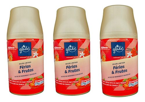 Odorizante Glade Férias & Frutas Refil Kit Com 3 X 269ml