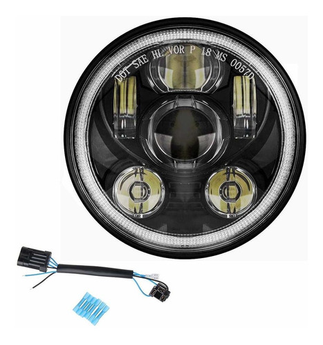 Sunpie Faro Led Para Motocicleta 5-3/4 5.75 Halo Para Harley