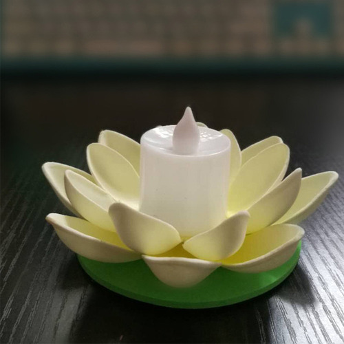 Lámpara Flotante Artificial Con Forma De Flor De Loto, 6 Uni