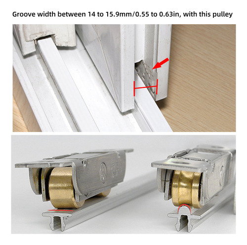 Conjunto De Rodillos Para Puertas Corredizas De Patio, 4 Pie