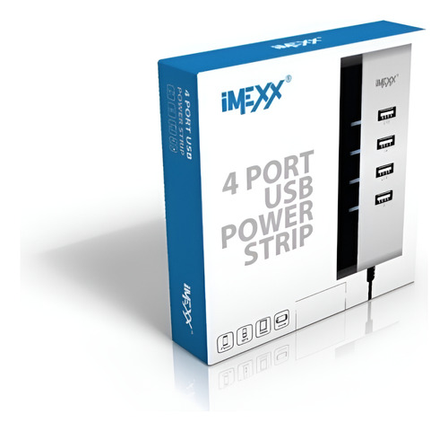 Regla De Alimentación Usb De 4 Puertos Imexx Ime -41405