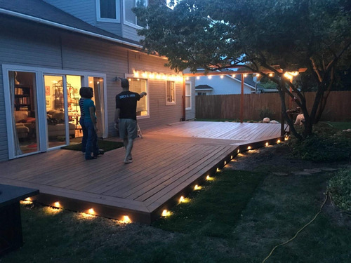 Paquete 10 Luces Led Blanco Cálido Decoración Jardín Camino