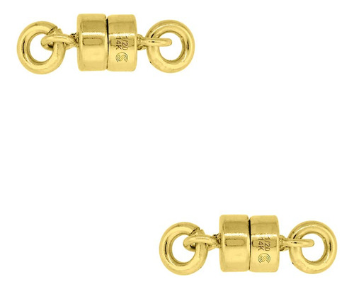 3 pack 14 k Gold-filled 4 mm Cierre Magnetico Para Collar Ee