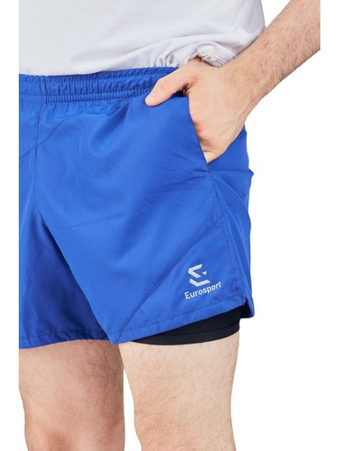 Short Con Calza Hombre Eurosport Running Bolsillos Sgind