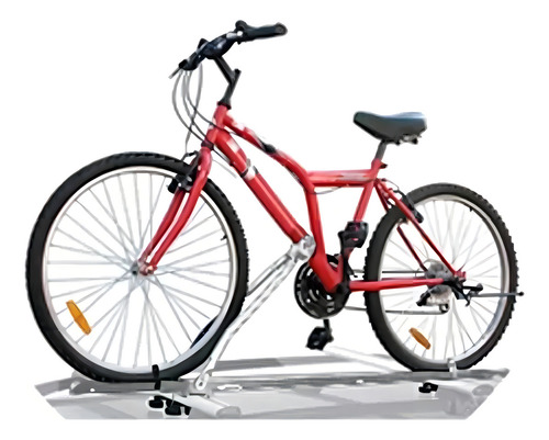 Porta Bicicleta Para Techo Auto Con Cerradura QKL AP07 Color Plateado