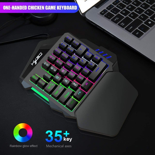 Imagen 6 de 7 de Teclado De 35 Teclas Para Videojuegos Para Una Mano