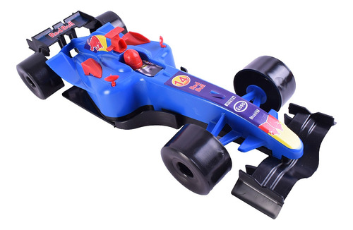 Auto Vehículo De Carreras Formula 1 Ruedas Libres Color Azul