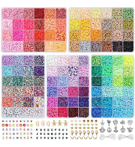 Quefe Piezas, 115 Cuentas De Arcilla De Colores Para Pulsera