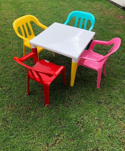 Set De 8 Sillas Infantil Extra Reforzada 7 Colores A
