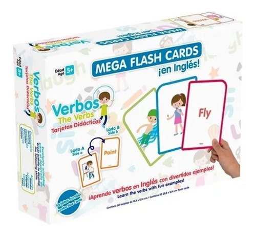 Juego Didáctico Flash Card Verbos En Inglés (edad 5+)