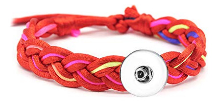 Pulsera Amistad 10pcs Trenzada A Mano Con Botón Para Mujer