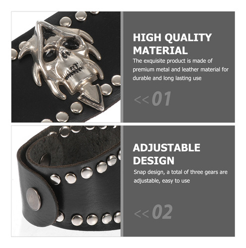 Pulsera Punk Skull Rock And Roll