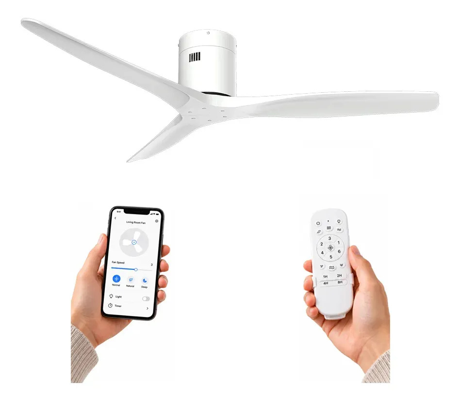 Ventilador De Techo WINDSTYLE Aruba 132 cm Madera Wi-Fi Control Remoto