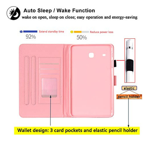 Funda Para Tableta Galaxy Tab E De 8.0 Pulgadas 2016, Tablet