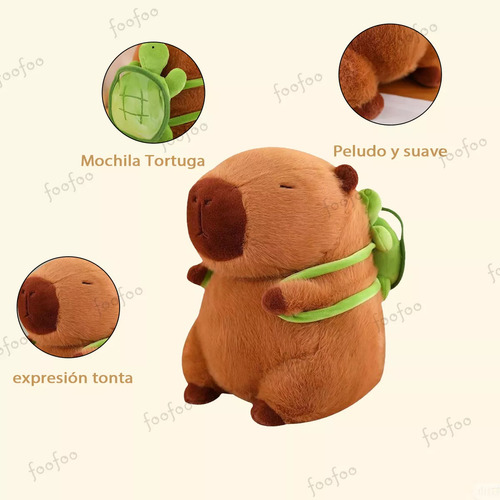 2pcs Peluche Capibara, Animales Capybara Niños Bebe Regalo Capybara Peluche Regalos Para Bebes Foofoo