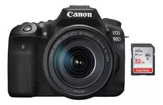 Camara Canon Eos 90d Lente 18-135mm Is Usm + 32gb