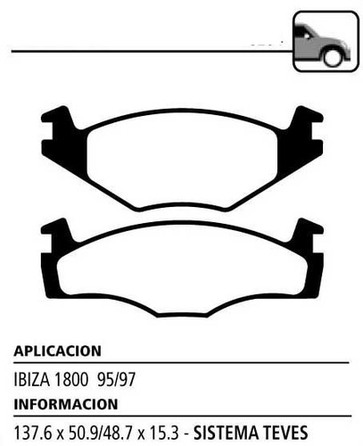 Pastillas De Freno Delanteras Litton P/ Seat Ibiza 95-97