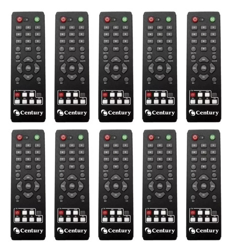 Kit 20 Controle Remoto Century Analógico Nanobox Receptor Tv