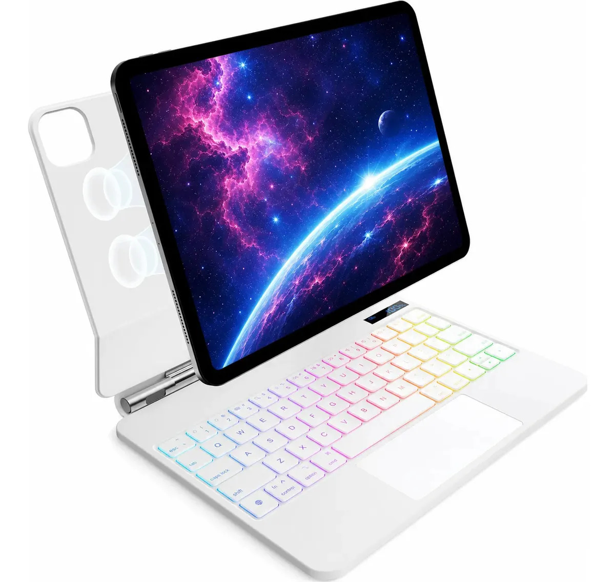 Teclado Mágico com Trackpad e Capa Bluetooth para iPad 10ª Geração 10.9" Cor Branco