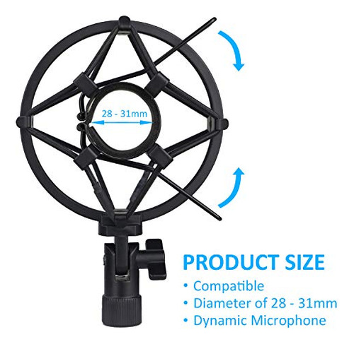 Soporte Micrófono Sunmon Para At2005-usb, Xm1800s, E835 -