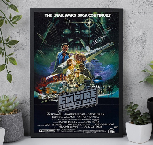 Cuadro The Empire Strikes Back Marco Con Vidrio 35x50