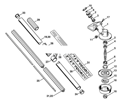 Arandela Centradora Estriada 10t Apta Stihl Fs 55 85 100