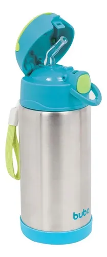 Garrafinha Térmica Infantil Buba Inox Azul 400ml Menino | Frete grátis