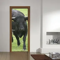 Comprar Vinilo Para Puerta Vaca Animales Campo Pasto Funny Vinil M7