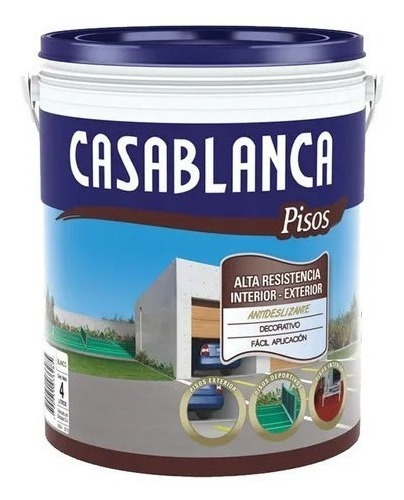 Pintura Para Pisos Casablanca Gris 4 Lts