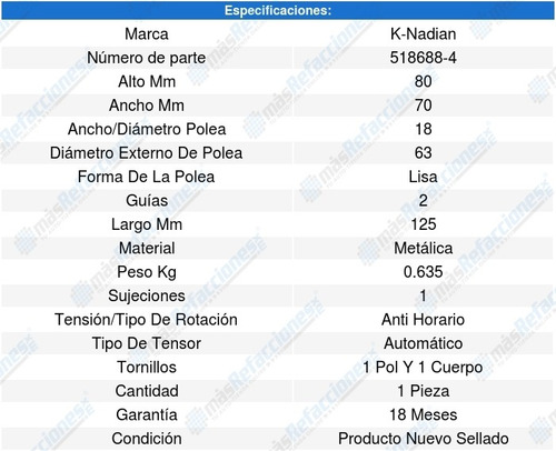 Tensor Accesorios Sierra 3500 8cil 8.1l 93 A 01 8581917