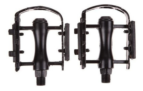 2 Pedales Aluminio Con Reflejante Para Bicicleta Negro D1145