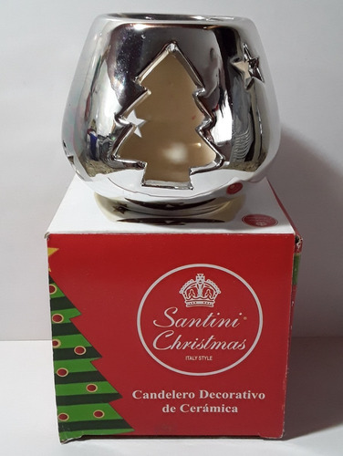 Candelabro Navideño Santini En Ceramica