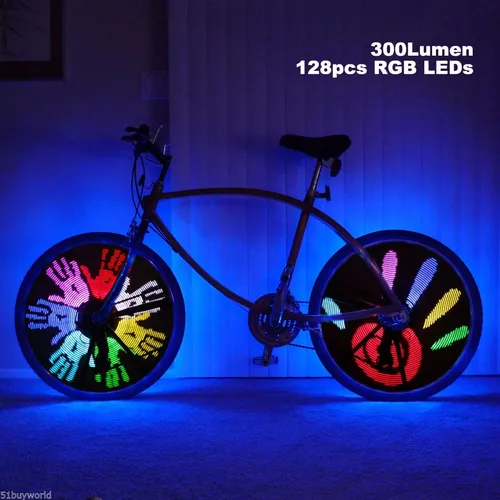 Luz Led Programable Animacion Bicicleta Carga Tus Imagenes