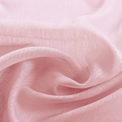 Cortinas De Color Rosa Transparente, 2 Paneles, 84 PuLG...