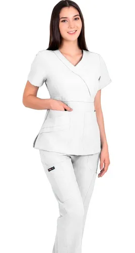 comprar Conjunto Uniforme Quirúrgico Scrubs Dama Blanco