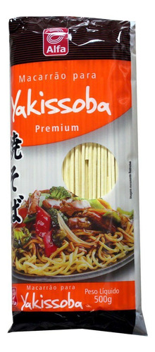 Caixa Macarrão Yakissoba Alfa 20 Pacotes 500 G .´.